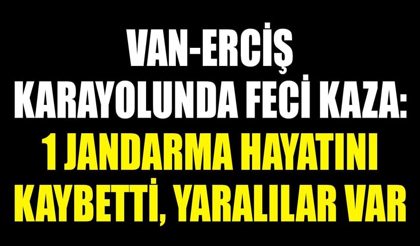 Van-Erciş karayolunda feci kaza: 1 Jandarma hayatını kaybetti, yaralılar var