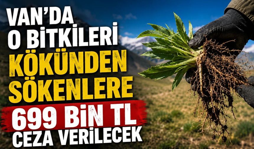 Van’da o bitkileri kökünden sökenlere 699 bin TL ceza verilecek