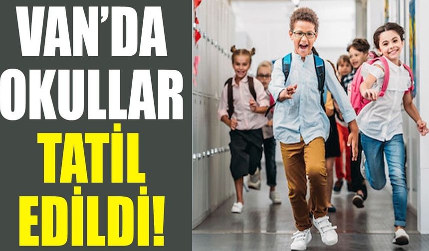 Van’da okullar tatil edildi! Bakan Tekin duyurdu