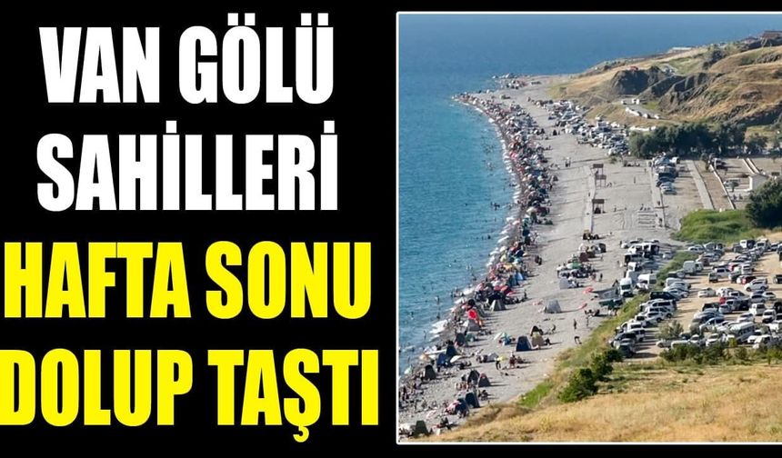 Van Gölü sahilleri hafta sonu dolup taştı