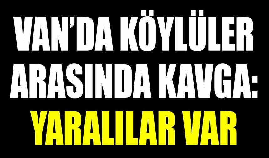 Van’da köylüler arasında kavga: Yaralılar var