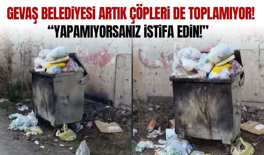 Gevaş Belediyesi artık çöpleri de toplamıyor!
