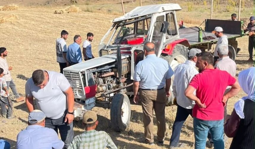 Van’da traktör kazası! Ölümden döndüler