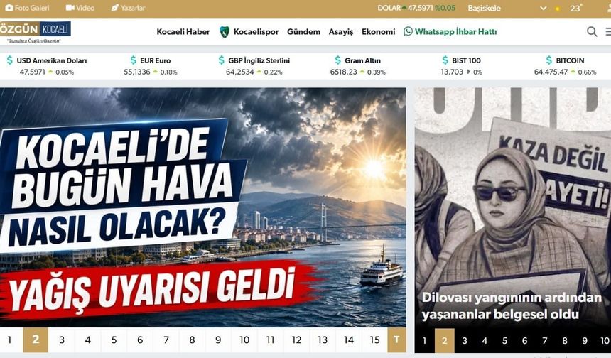 Kocaeli Haber Gündeminin Tarafsız ve Güvenilir Adresi