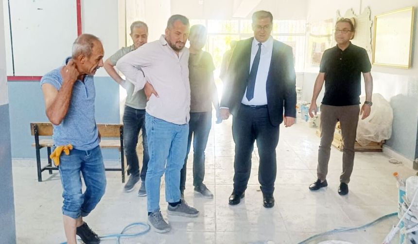 Edremit’te okullarda eğitim ve tadilat çalışmaları incelendi