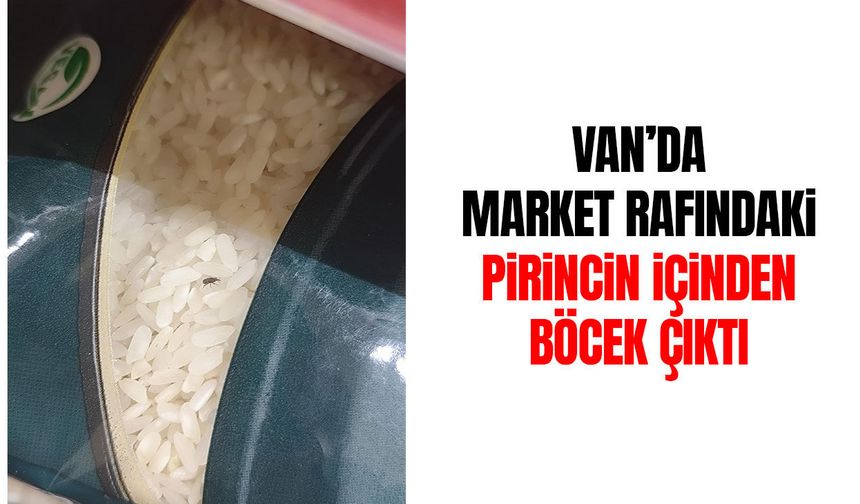 Van’da market rafındaki pirincin içinden böcek çıktı