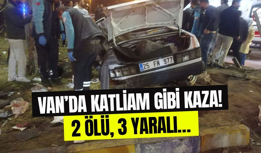 Van Gevaş’ta feci trafik kazası! 2 ölü, 3 yaralı…