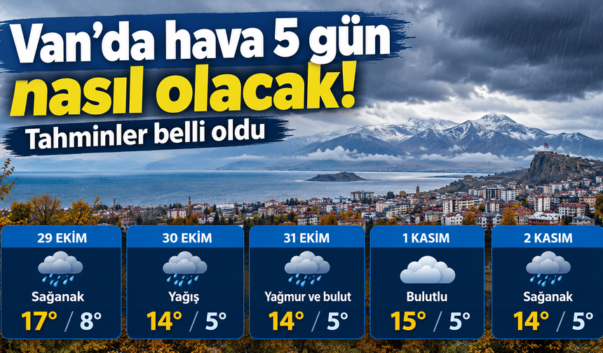 Van’da hava 5 gün nasıl olacak! Tahminler belli oldu