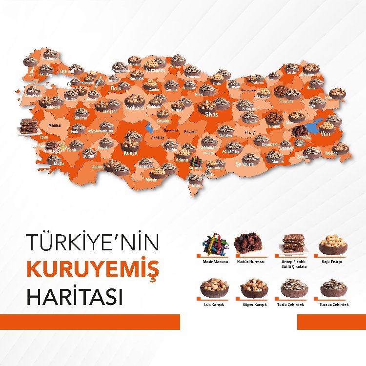 Türkiye Kuruyemiş Haritası