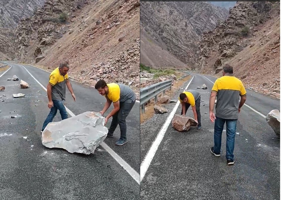 Van Hakkari Yolu Kaya Düşmesi (3)