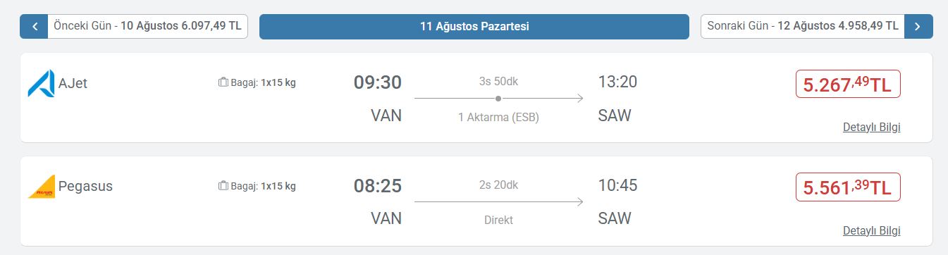 Van Istanbul Uçak Bileti (3)