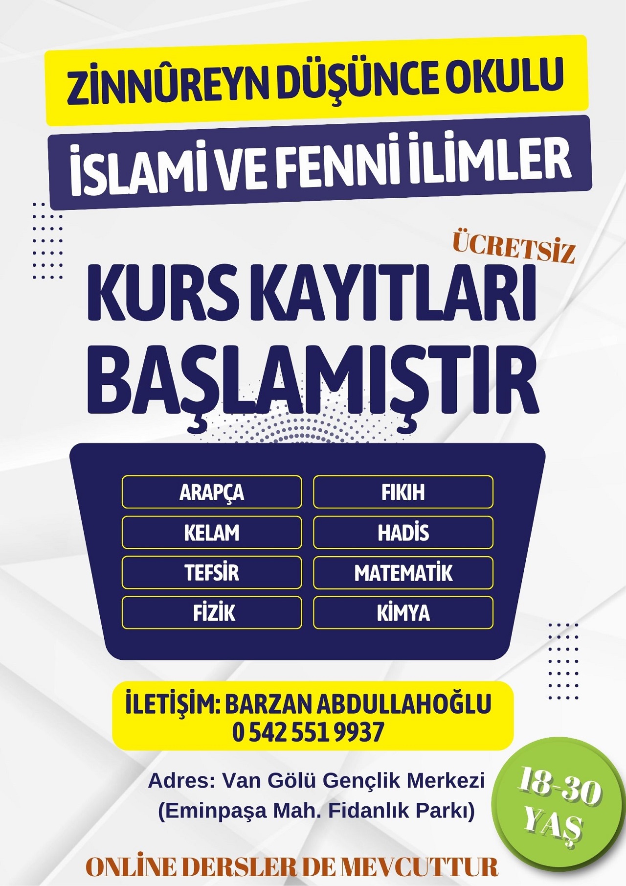 Van Ücretsiz Kurs (2)