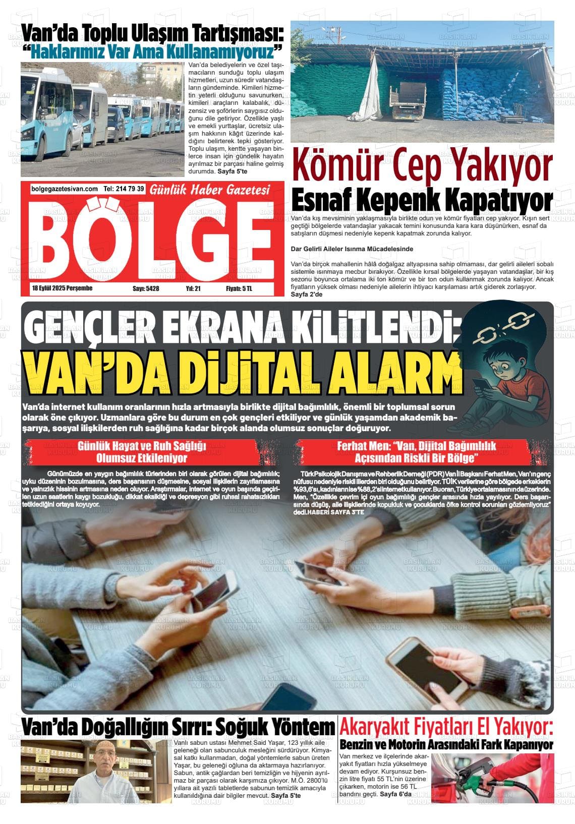 Van’ın Gazete Manşetleri 18 Eylül 2025 (1)