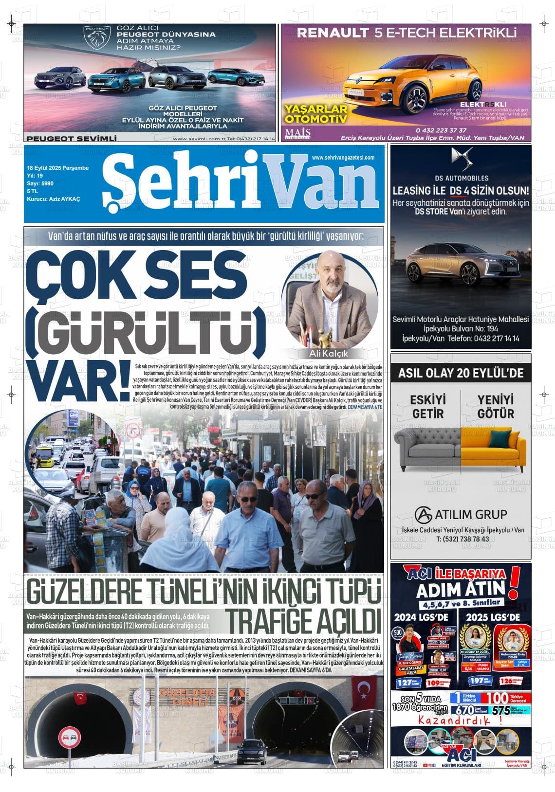 Van’ın Gazete Manşetleri 18 Eylül 2025 (2)