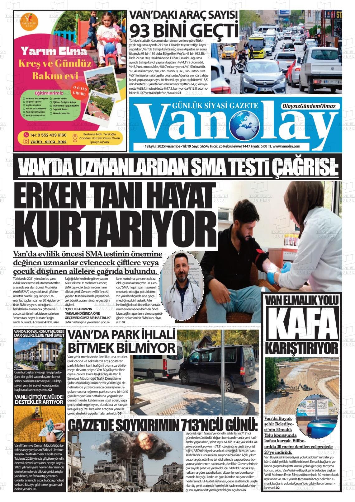 Van’ın Gazete Manşetleri 18 Eylül 2025 (3)