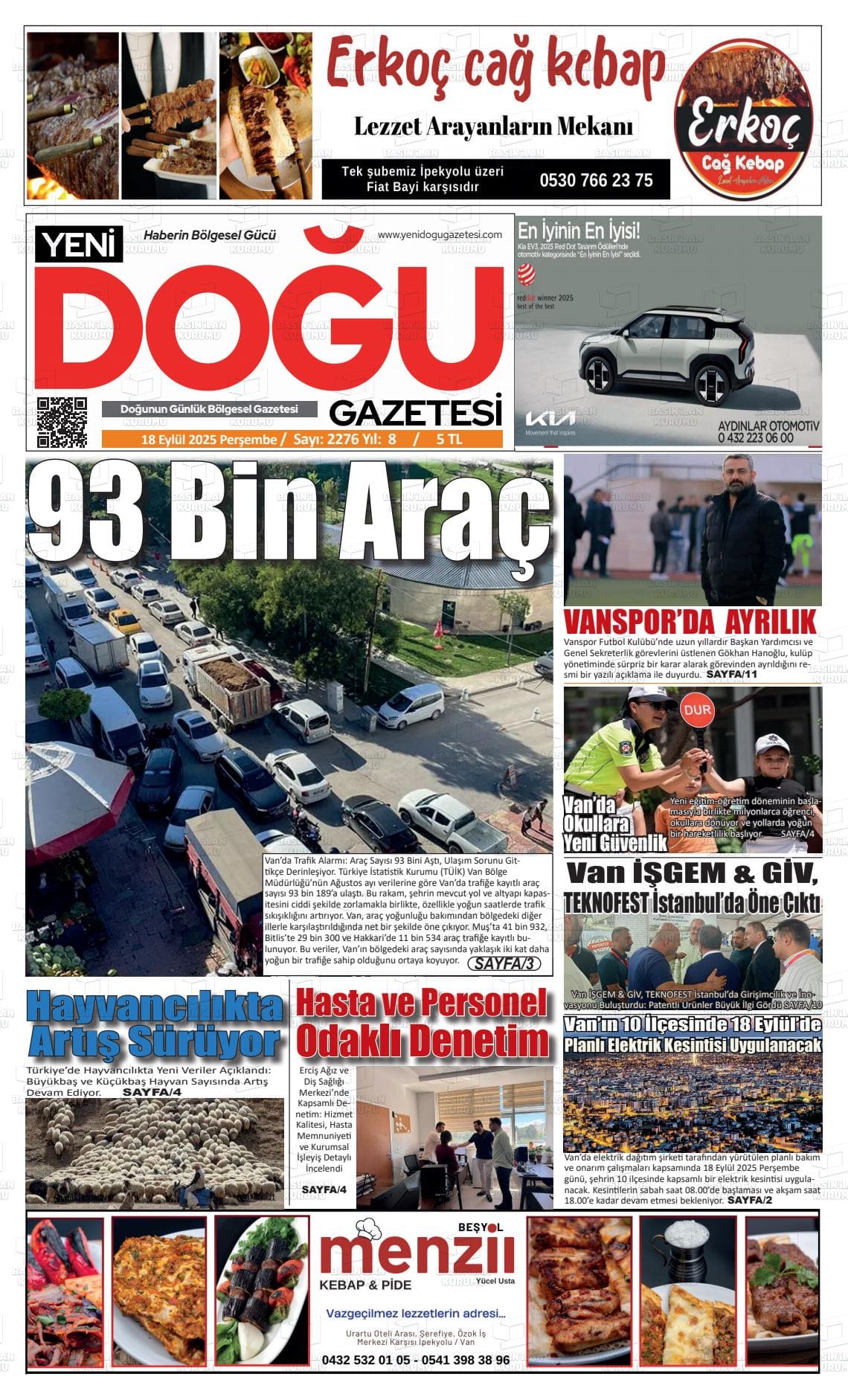 Van’ın Gazete Manşetleri 18 Eylül 2025 (5)