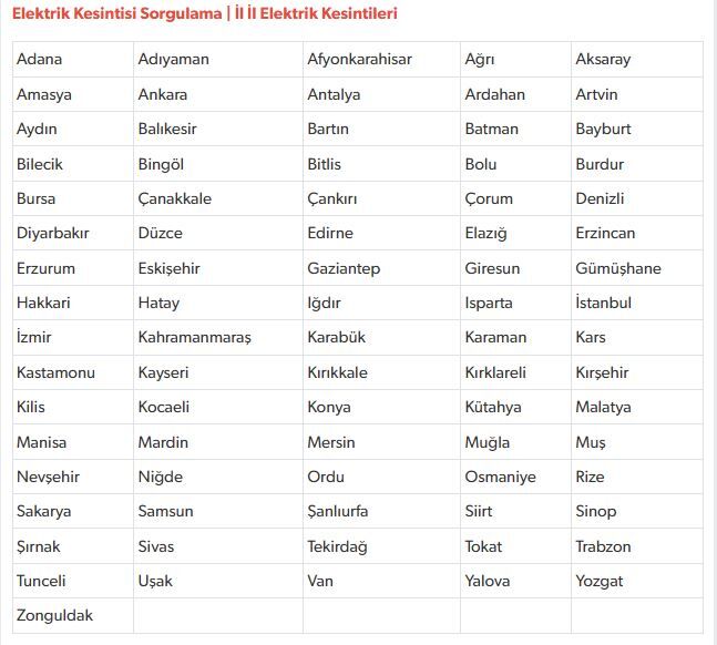 Elektrik Kesintisi Sorgulama Elektrik Arıza Telefon Numarası (2)