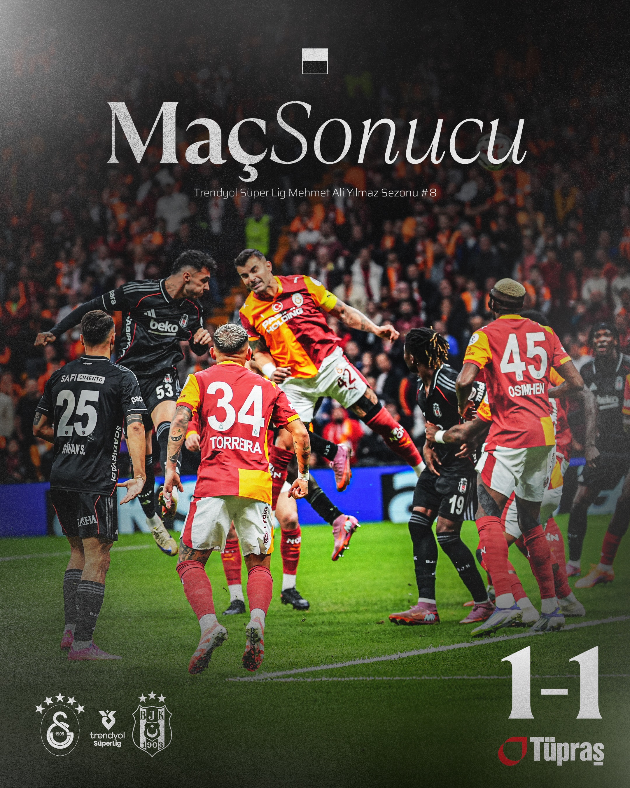Galatasaray Besiktas Derbisi Beraberlikle Sona Erdi