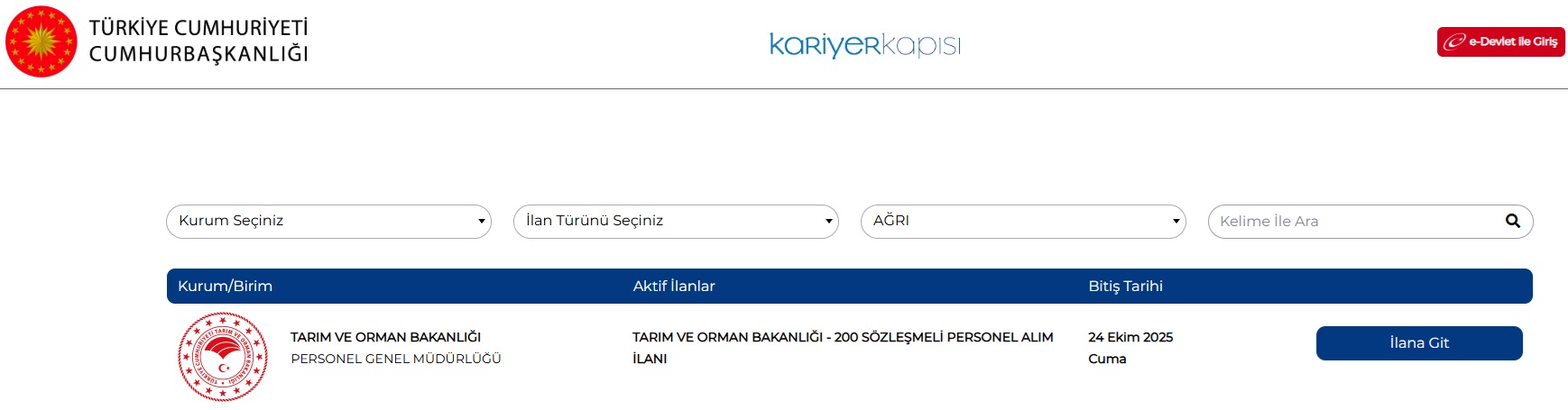 Tarim Ve Orman Bakanligindan Agri Ve Ilcelerinde Personel Alacak 3