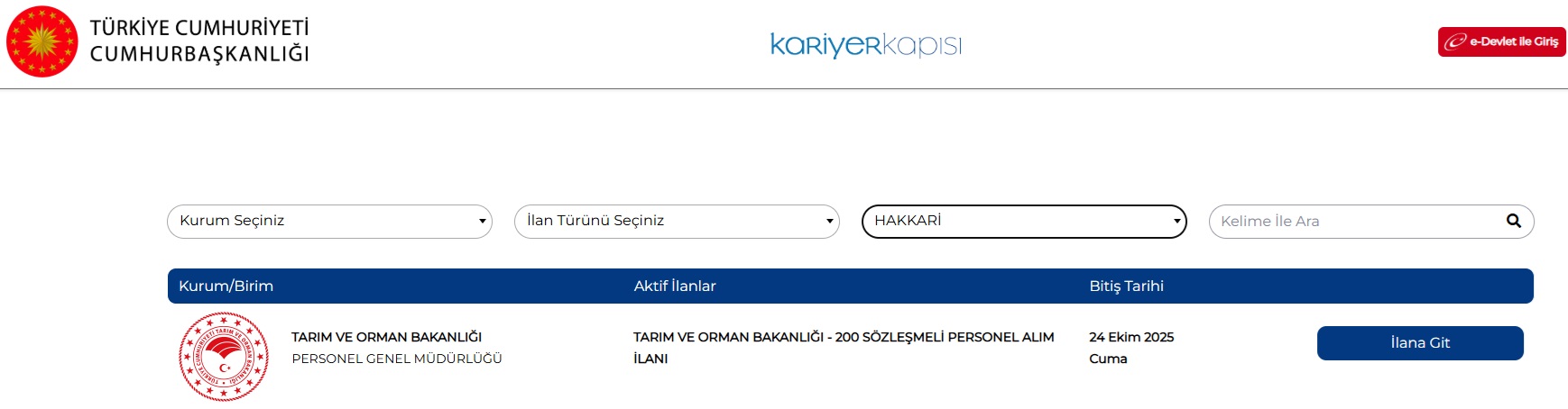Tarim Ve Orman Bakanligindan Hakkari Ve Ilcelerinde Personel Alacak 5