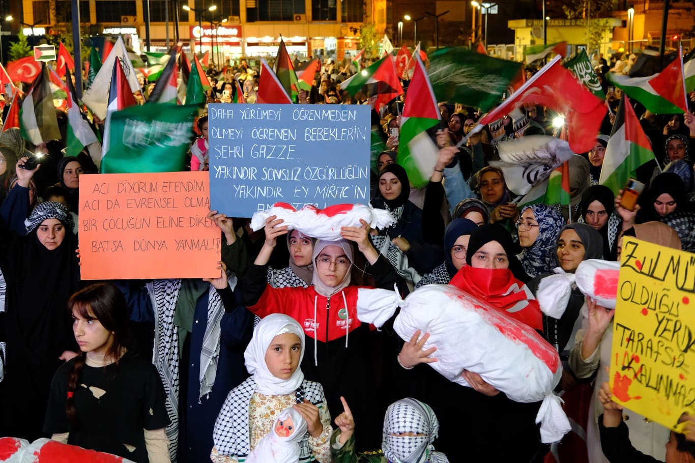 Van’da Binlerce Kişi Gazze Için Sokaklara Döküldü (17)