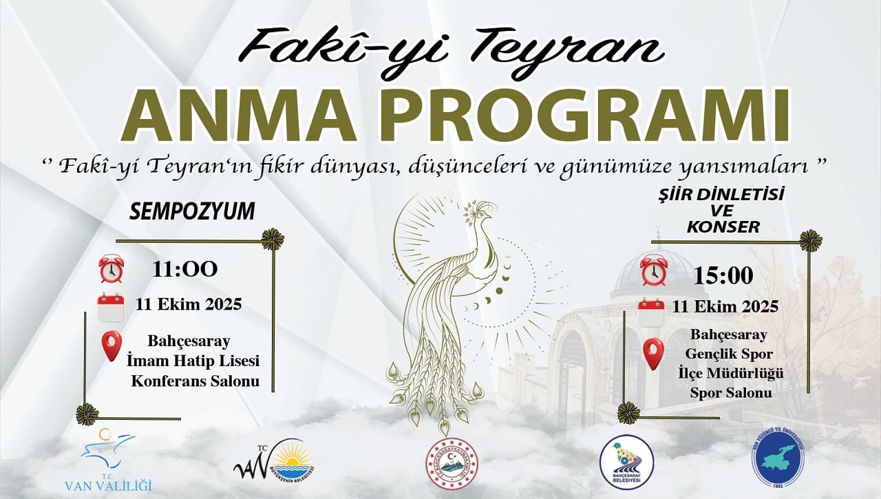 Van'da Feqiyê Teyran Anılacak