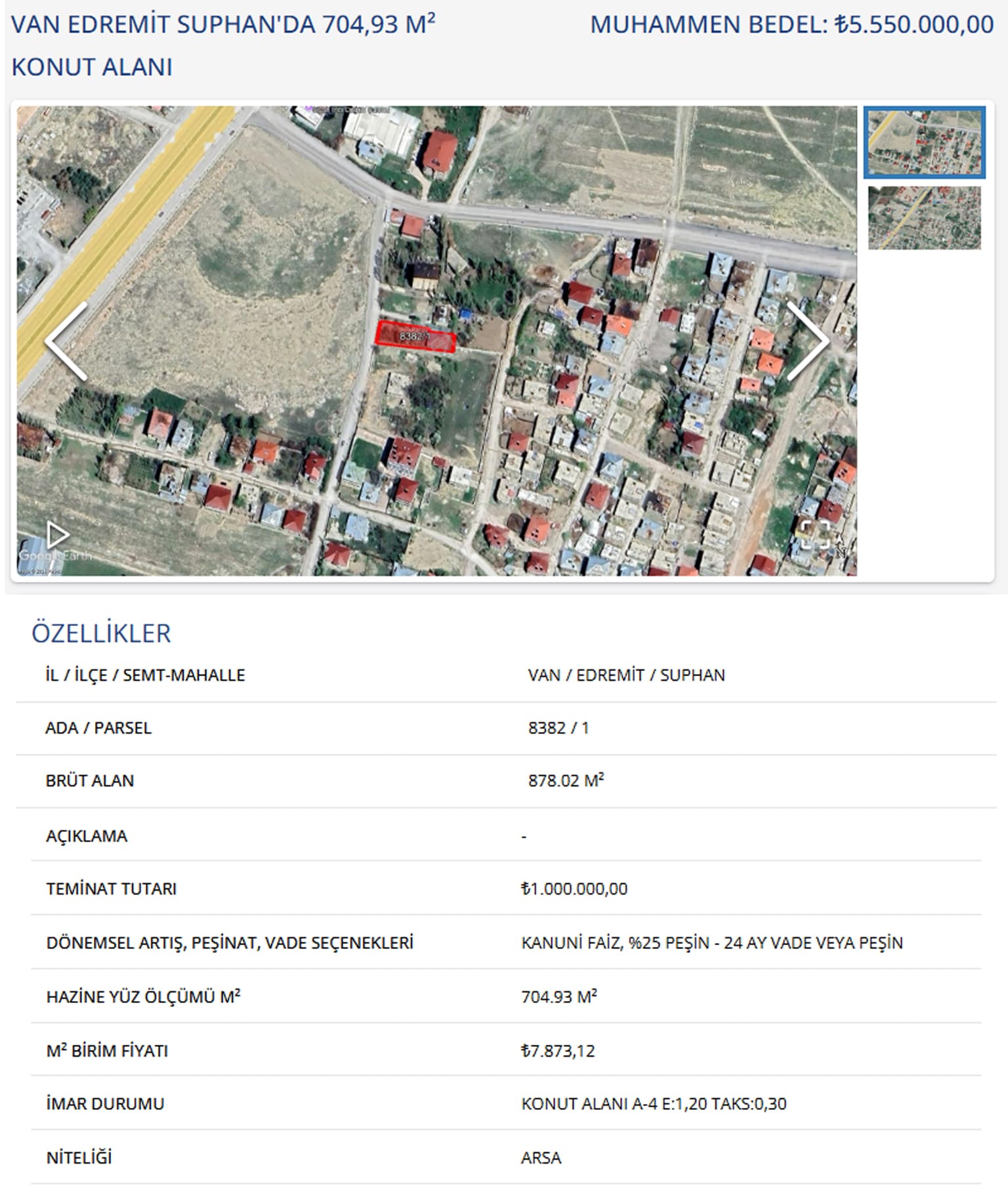 Bakanlık, Van’da 5 Taşınmazını Satıyor (1)