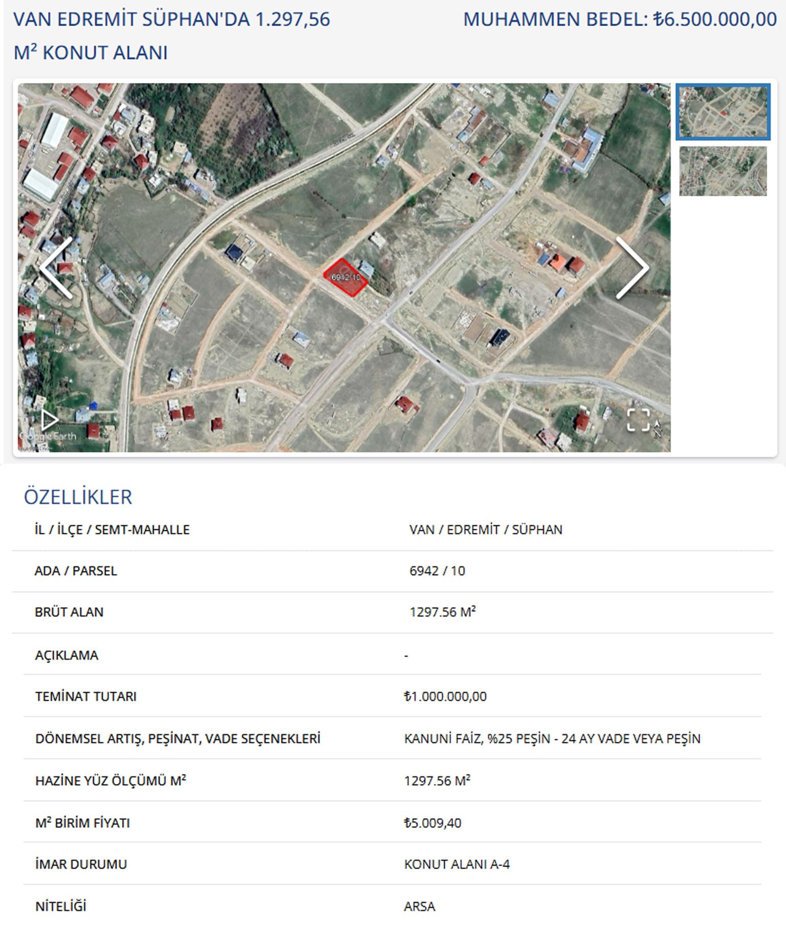 Bakanlık, Van’da 5 Taşınmazını Satıyor (2)