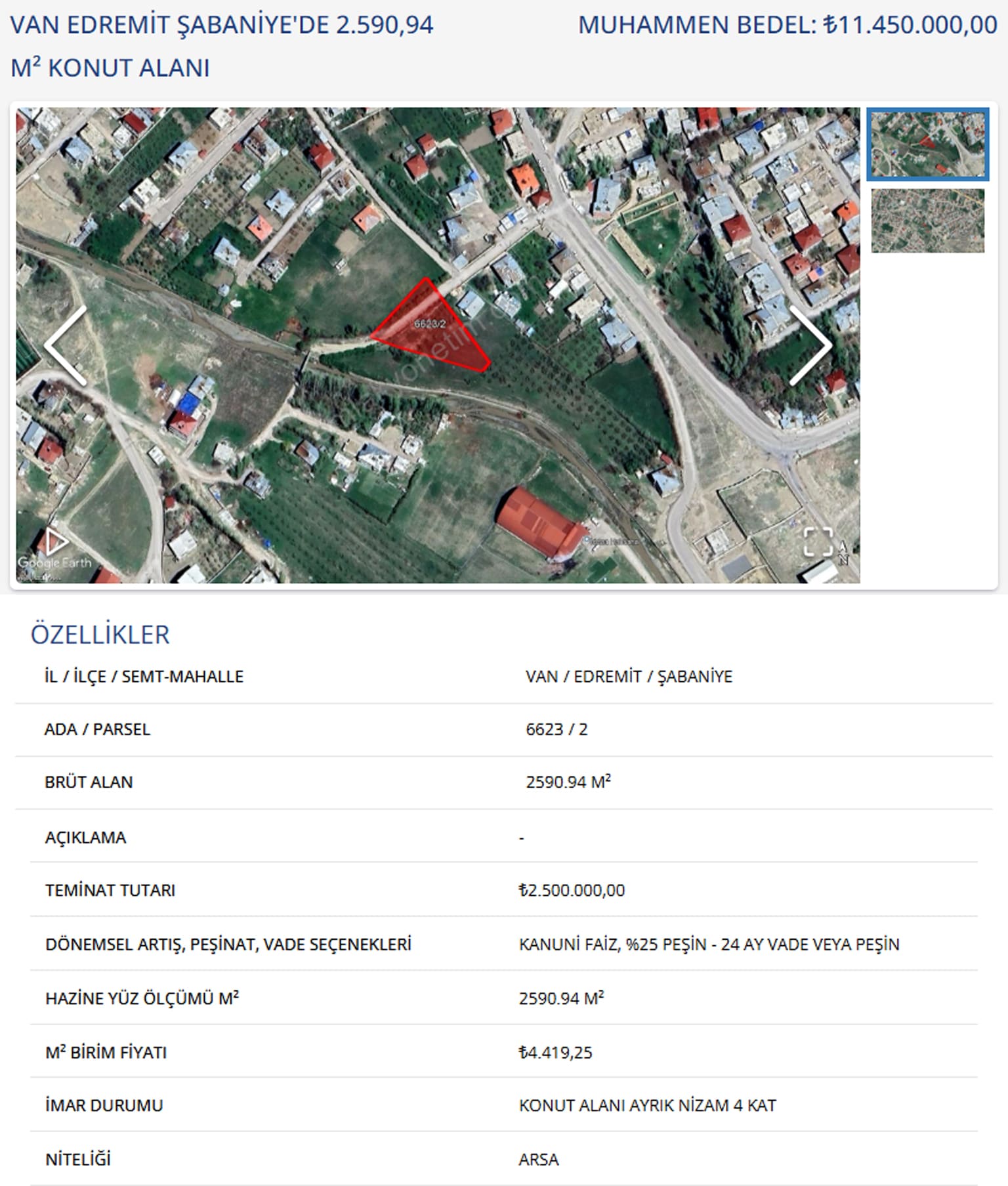 Bakanlık, Van’da 5 Taşınmazını Satıyor (4)