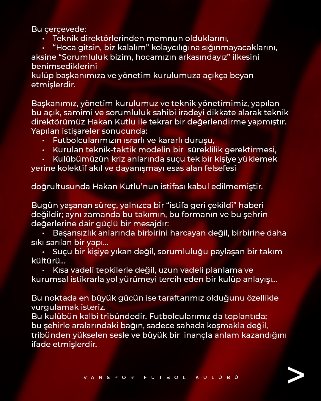 Vanspor Yönetiminden Önemli Karar! (2)