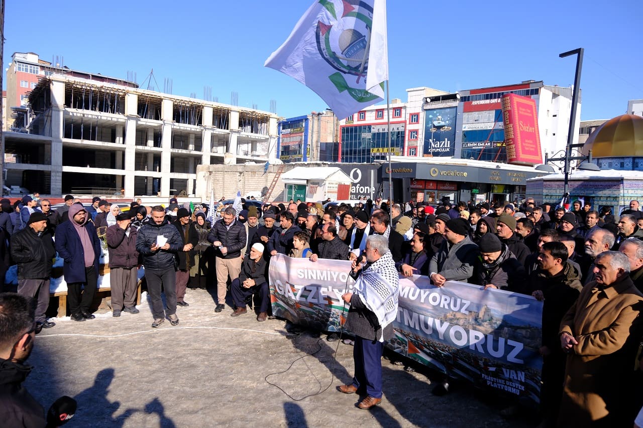 Van'da Ortak Çağrı Sinmiyoruz, Susmuyoruz, Gazze’yi Unutmuyoruz (7)