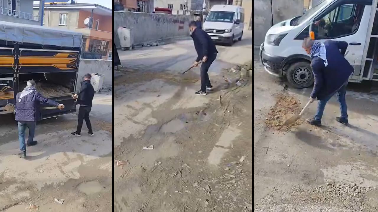 Edremit’te Yollar Köstebek Yuvasına Döndü! Belediyenin Işini Vatandaş Yaptı… (2)