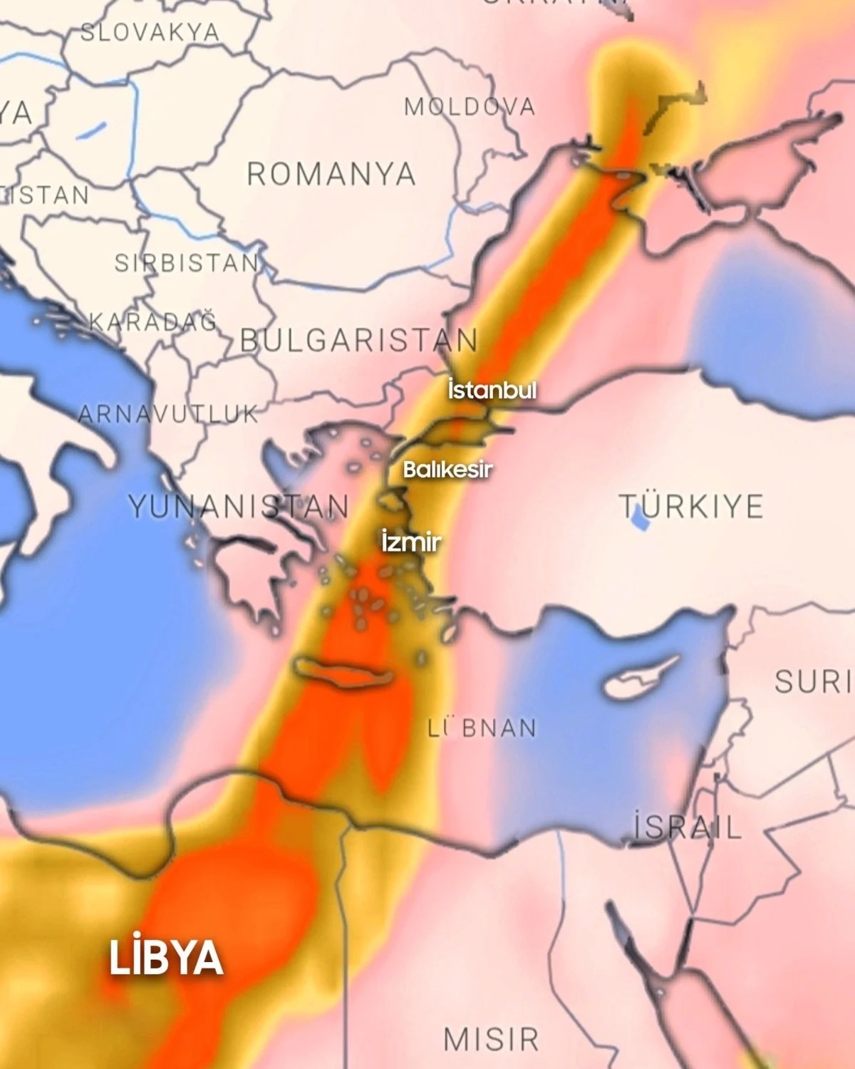Türkiye Üzerinden Toz Bulutu Geçiyor Van’da Görüş Mesafesi Düşecek Mi 1