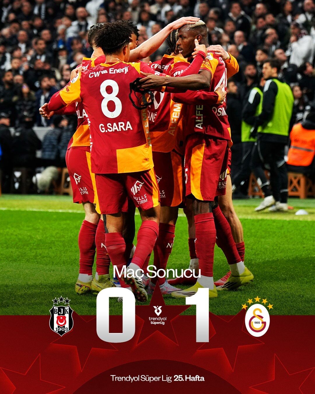 Galatasaray Derbide Beşiktaş’ı 1 Yendi 1