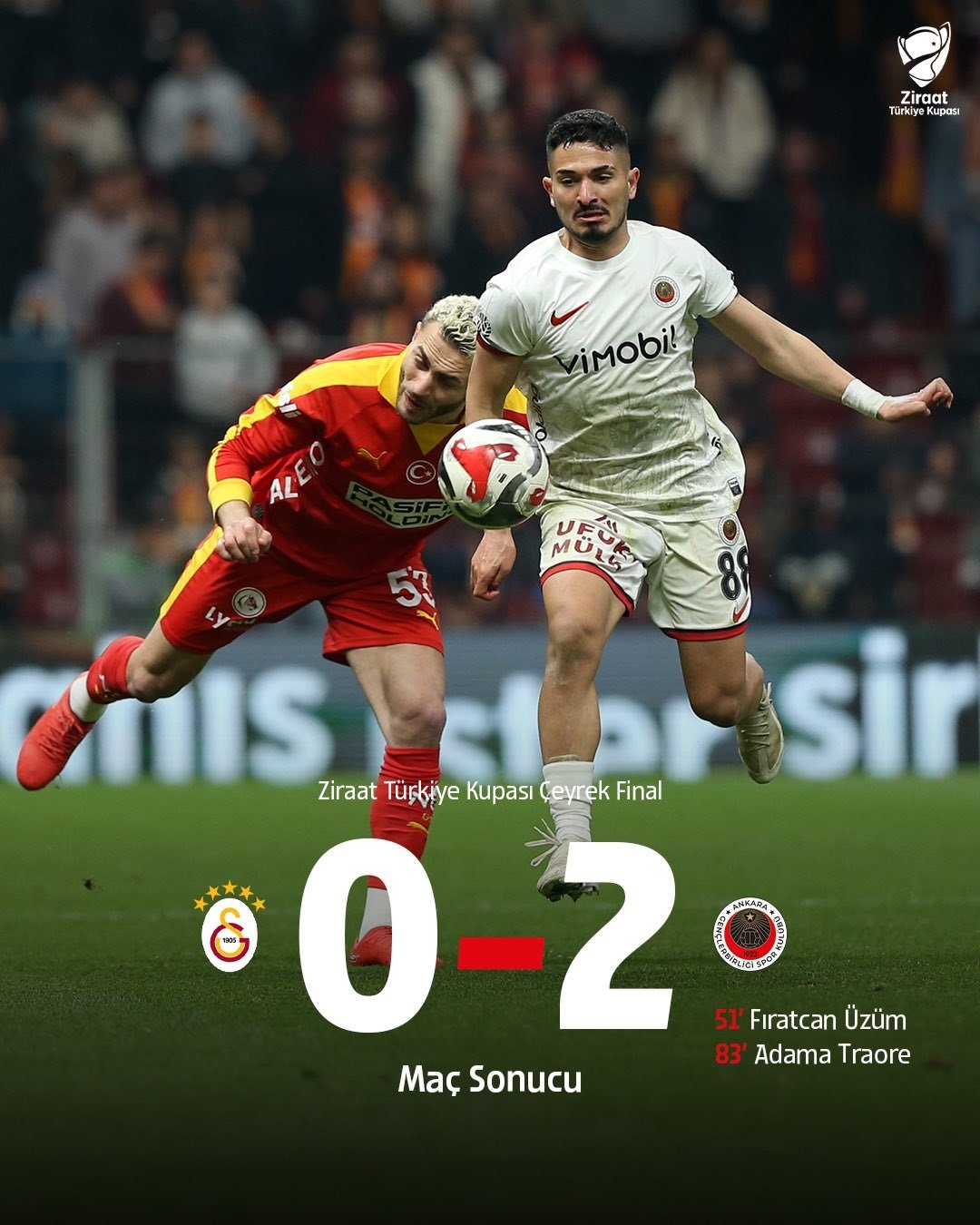 Gençlerbirliği Galatasaray’ı Türkiye Kupası’ndan Eleyerek Yarı Finale Yükseldi 1