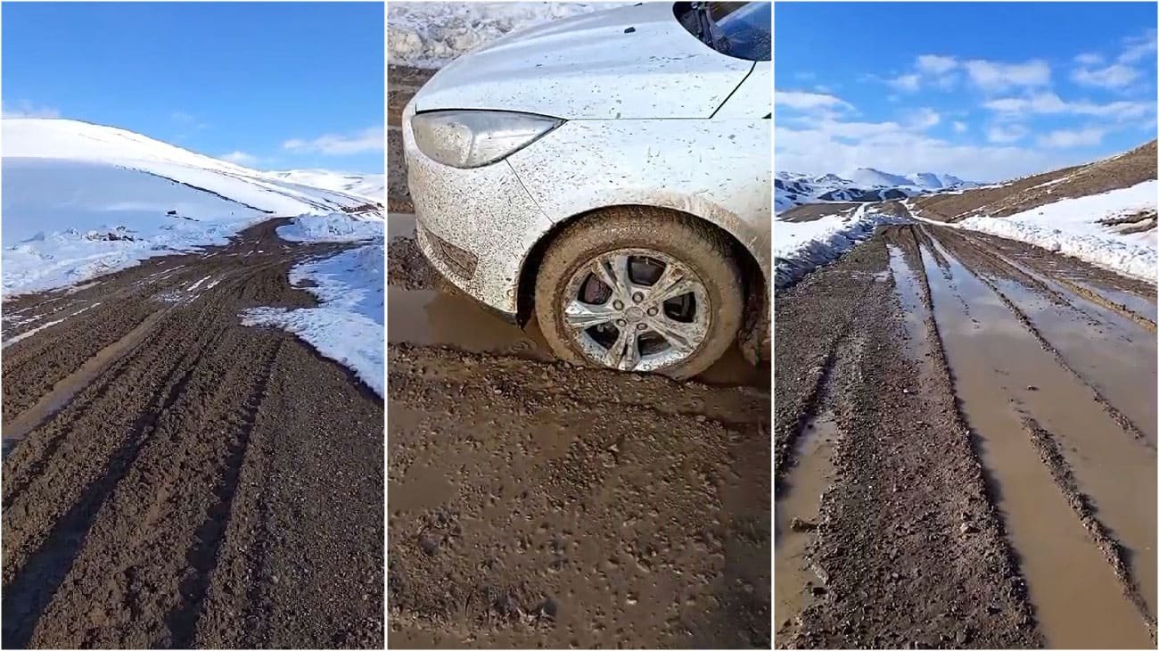 Van’da Hasta Taşıyan Araç Çamura Saplandı! Saatlerce Mahsur Kaldı… (2)