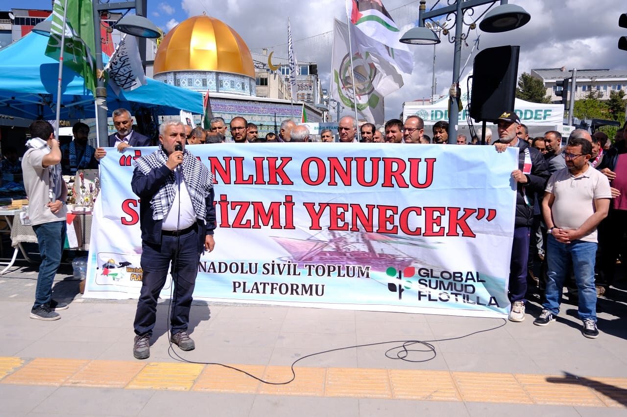 Sumud Filosu Baskını Van’da Protesto Edildi! (1)