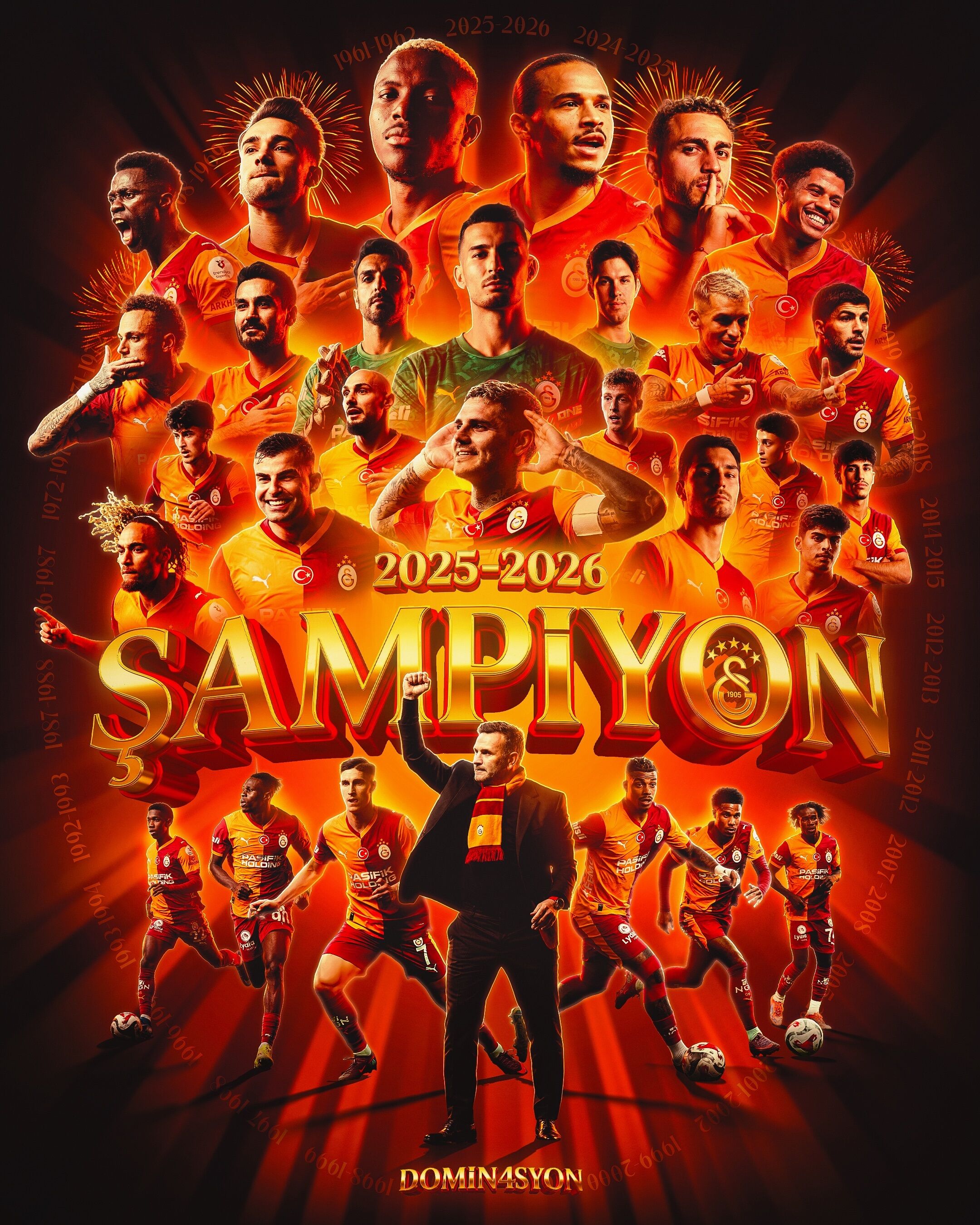 Süper Lig’de Şampiyon Galatasaray 26. Kez Şampiyon