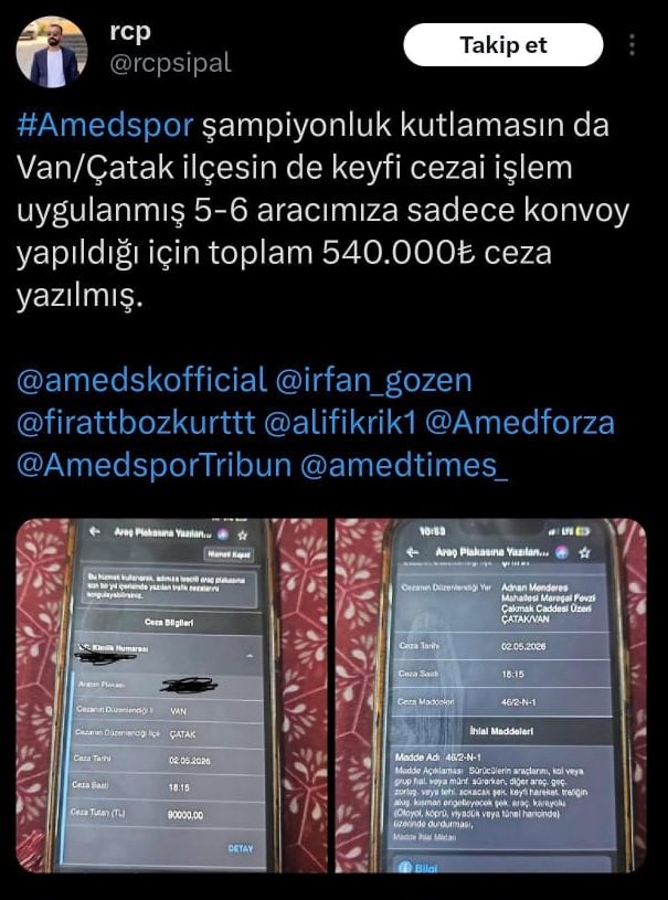 Van’da Amedspor Kutlamalarına 540 Bin Tl Ceza!2