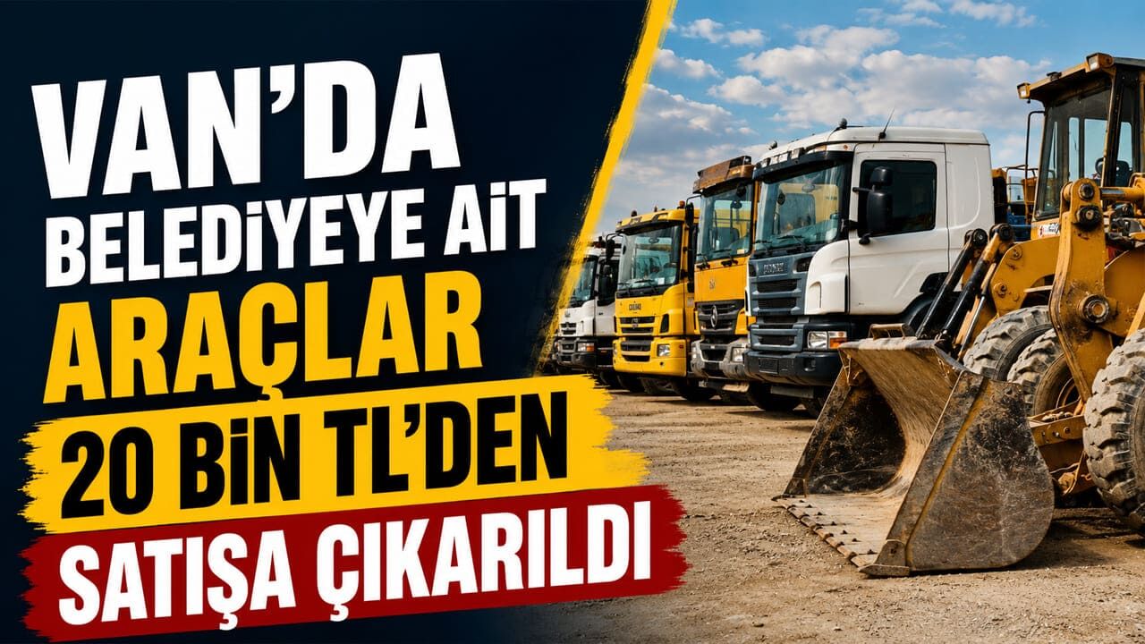 Van’da belediyeye ait araçlar 20 bin TL’den satışa çıkarıldı