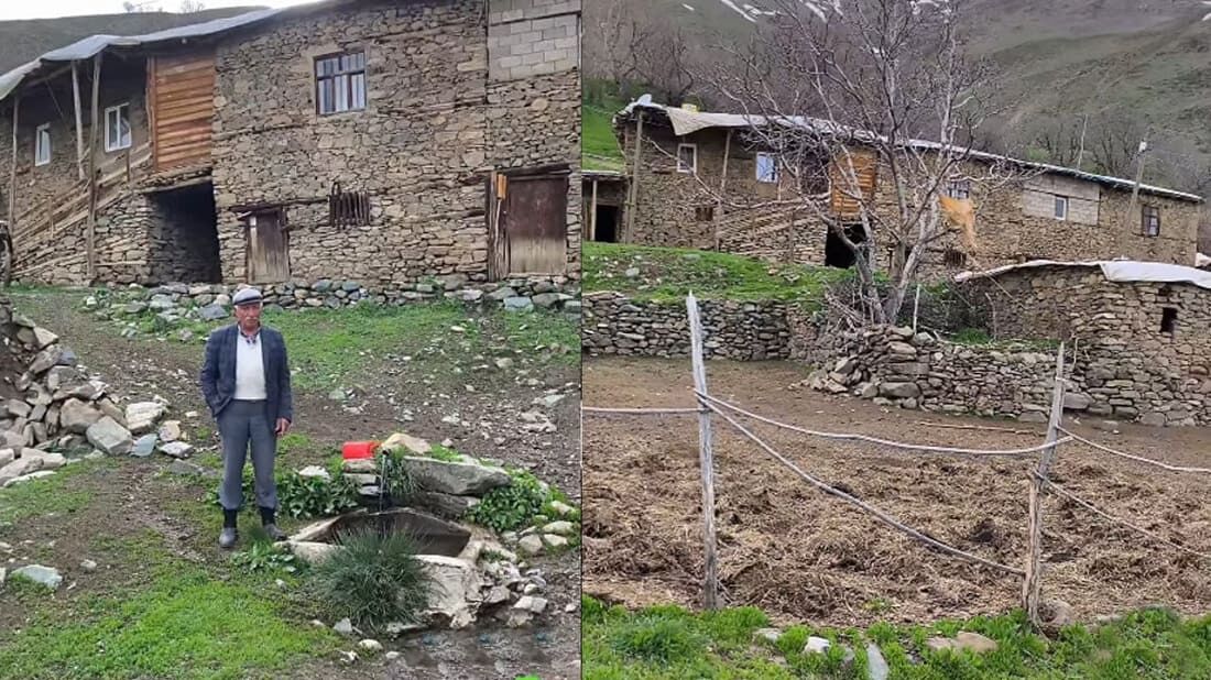 Van’da Boşalan Köyde Tek Başına Yaşıyor (1)