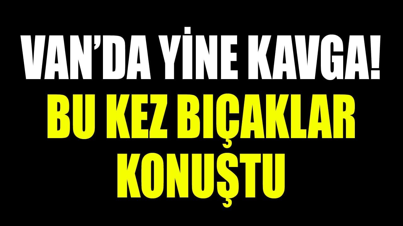 Van’da yine kavga! Bu kez bıçaklar konuştu