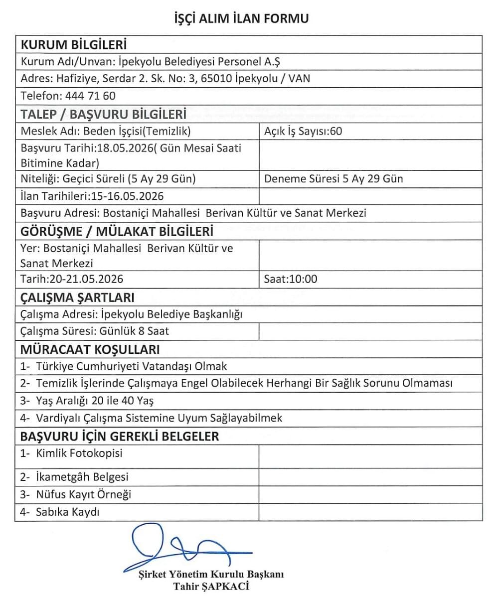 İpekyolu Belediyesi Personel Alımı Sonuçları Neden Açıklamıyor-1