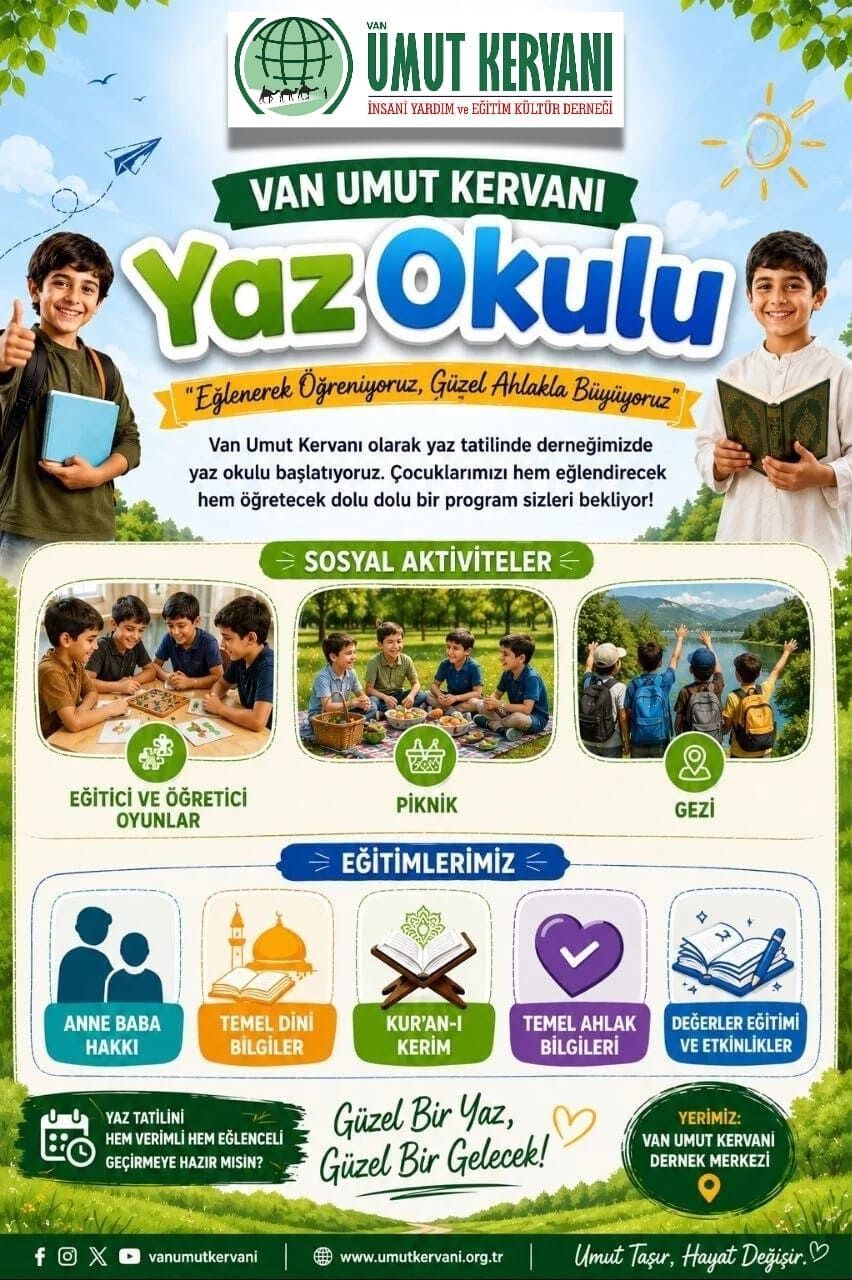 Van Umut Kervanı 'Yaz Okulu’ Başlıyor