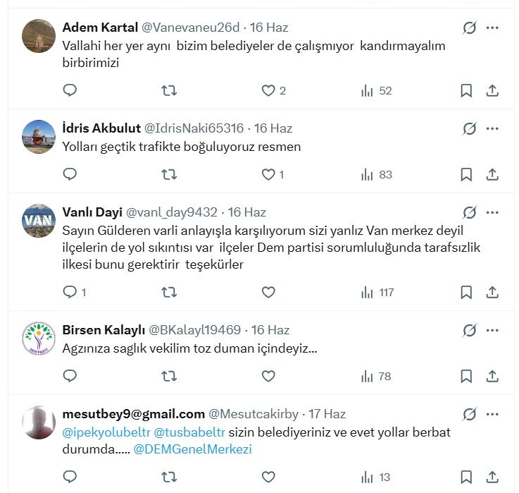 Van’da Yol Krizi! Dem’li Vekil Kendi Partisinin Belediyelerini Şikayet Etti (2)