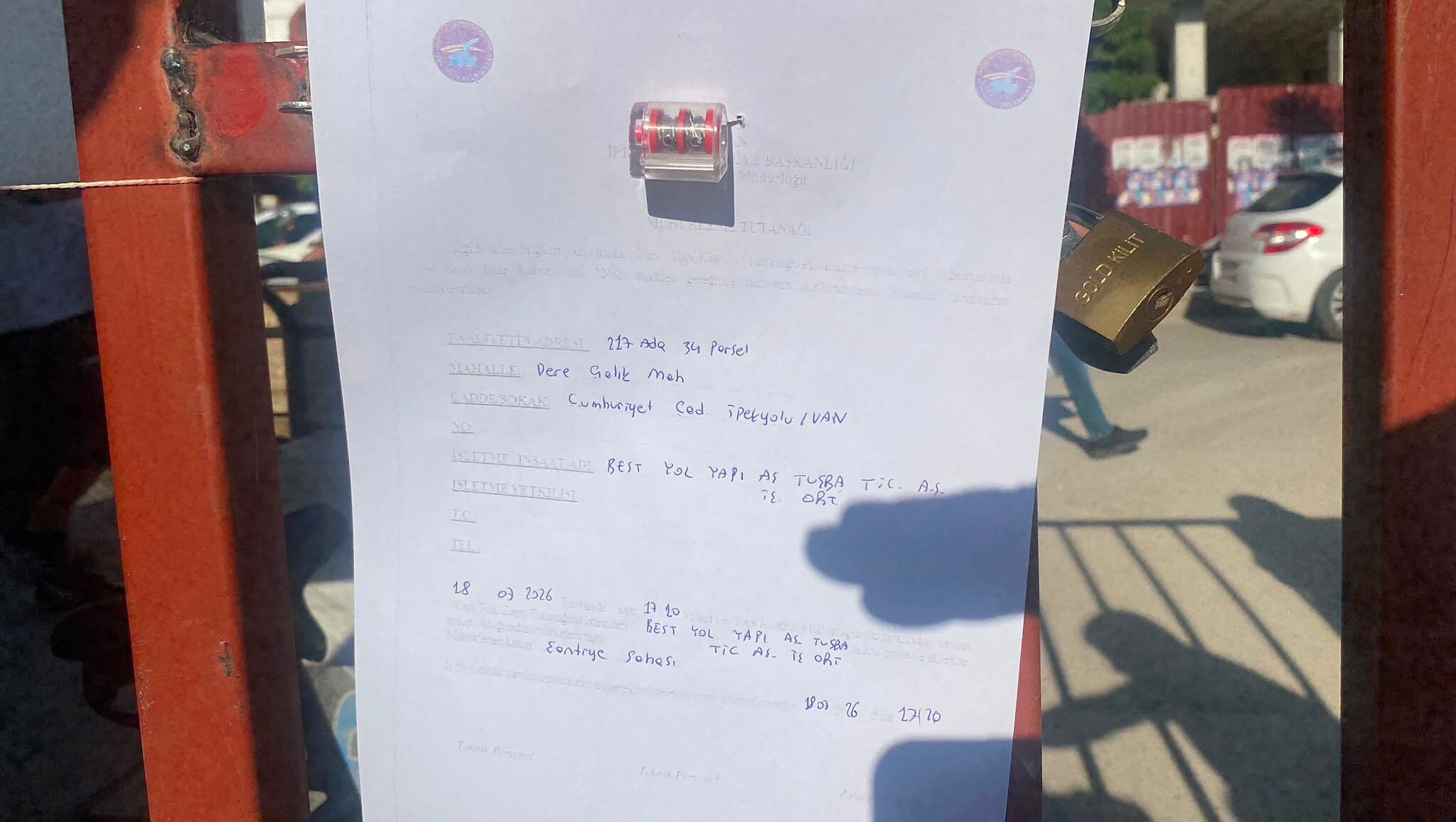 Van’da eski orduevi inşaatı mühürlendi! Çalışmalar durduruldu