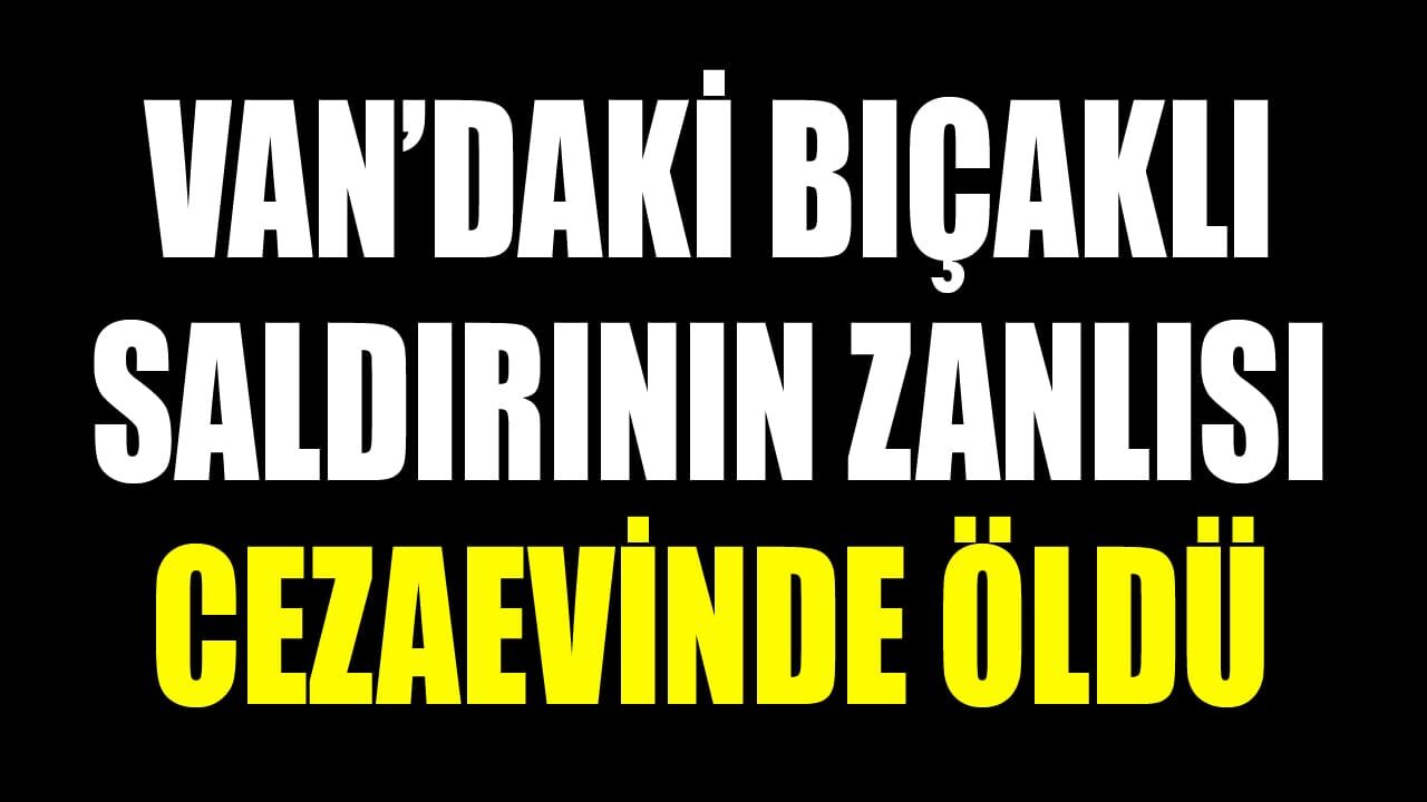 Van’daki bıçaklı saldırının zanlısı cezaevinde öldü