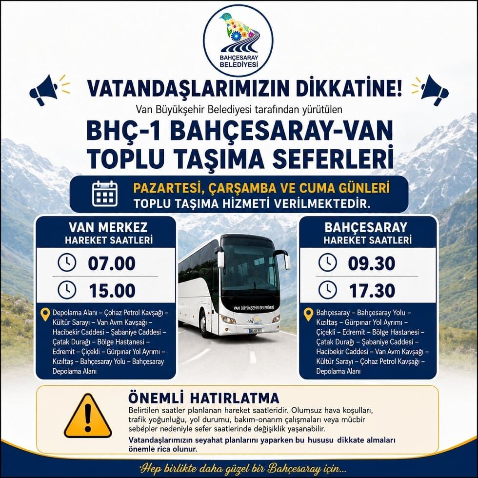 Van Bahçesaray Otobüs Seferleri Yeniden Başladı1