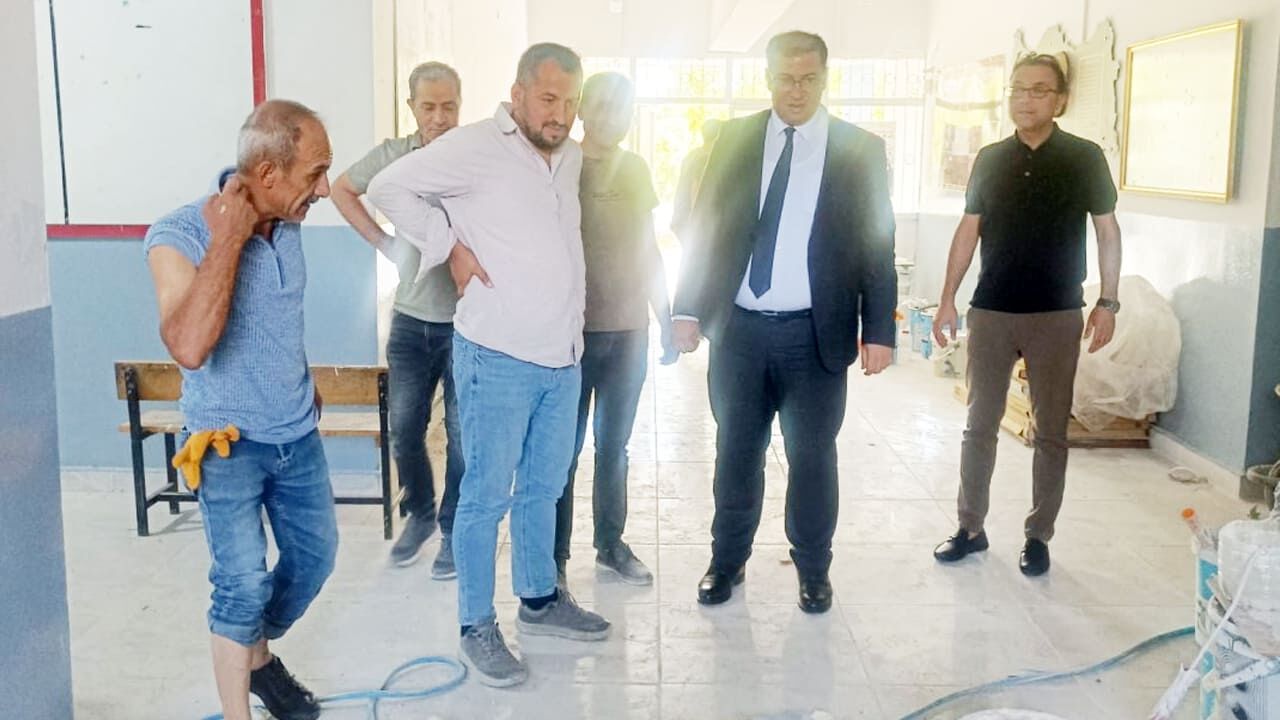 Edremit’te okullarda eğitim ve tadilat çalışmaları incelendi