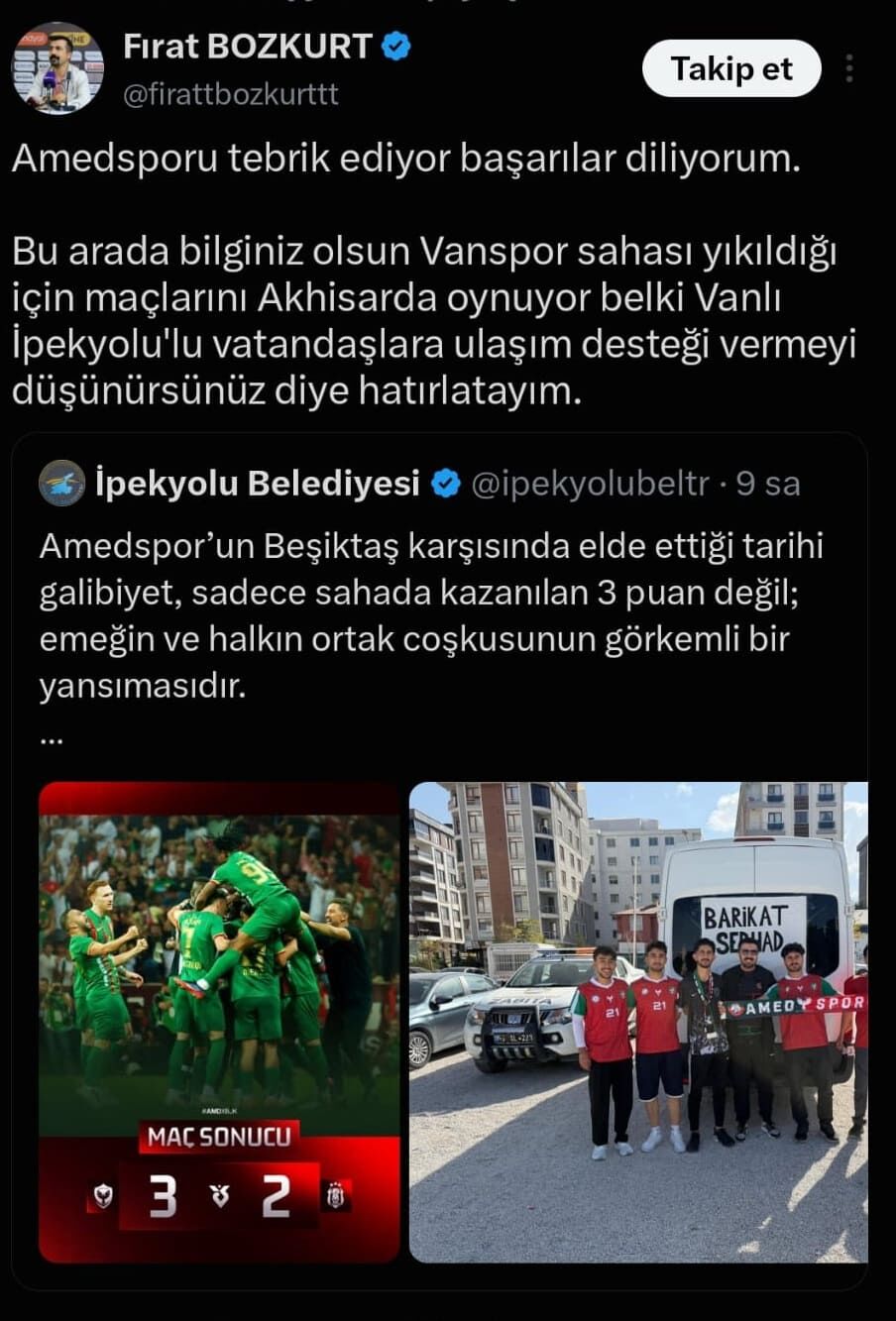 İpekyolu Belediyesi’nin Amedspor Paylaşımına Tepki Yağdı! (1)